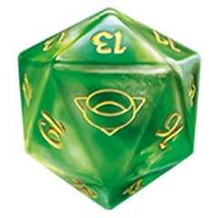 The Lord of the Rings: Tales of Middle-earth: Special D20 (Green and Gold) Die